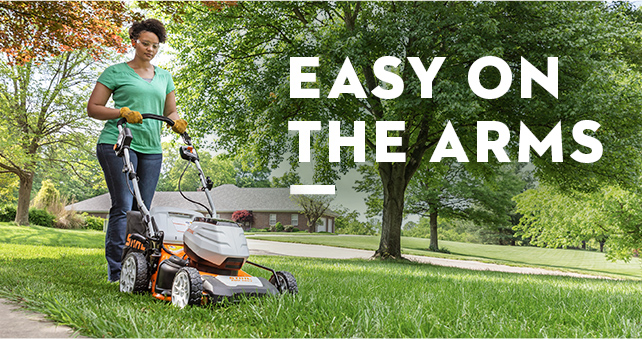 Easy on the arms mower