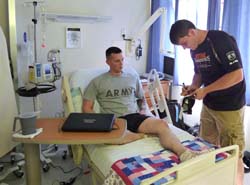 Go to US Champion Visits with Wounded Warriors