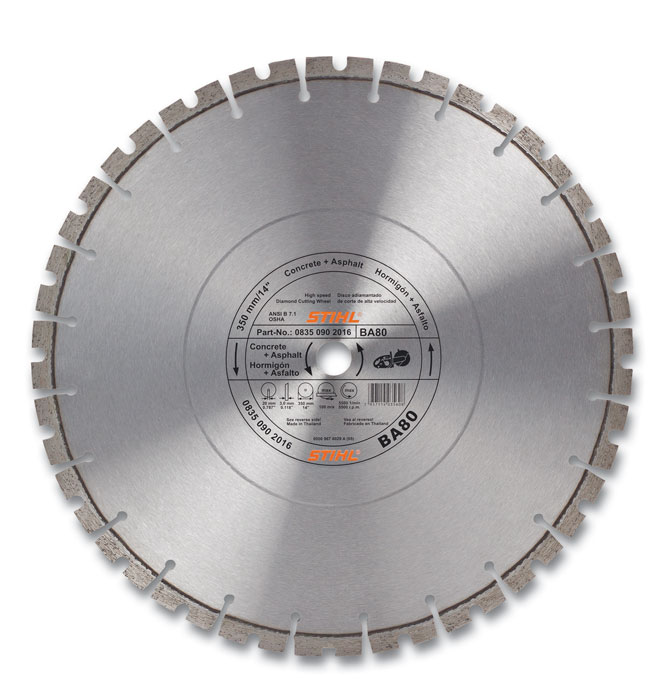 D-BA 80 Diamond Wheel for Asphalt/Concrete - Premium Grade