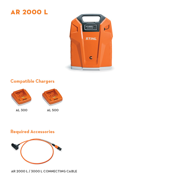 AR 2000 L Backpack Battery