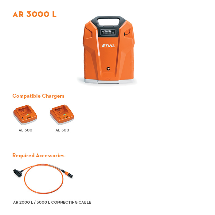 AR 3000 L Backpack Battery 